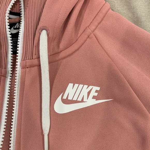 Pink Nike Zip Up Sweatshirt, Small - Picture 3 of 5
